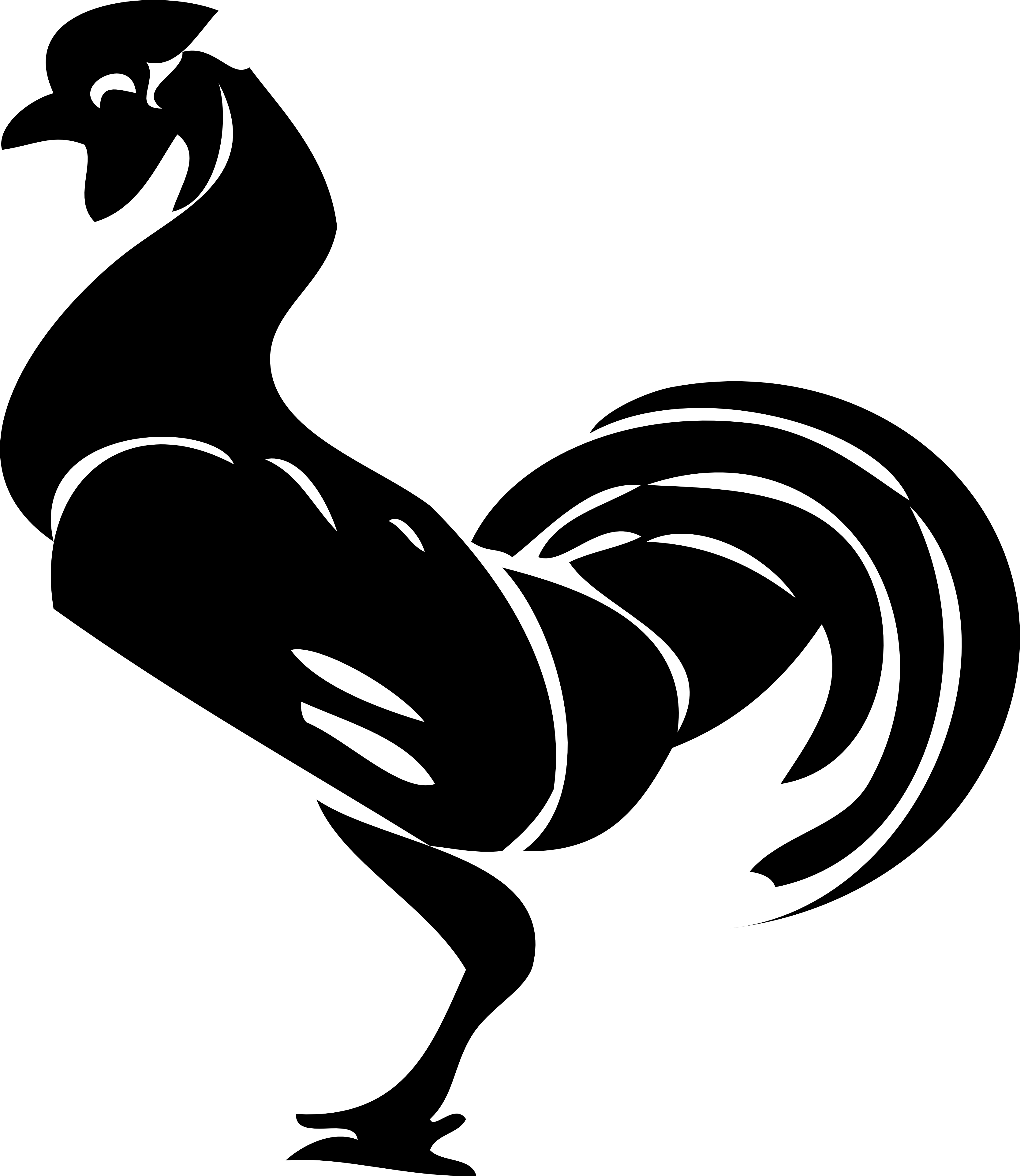 Black and White Rooster Logo - Black rooster clipart kid 4