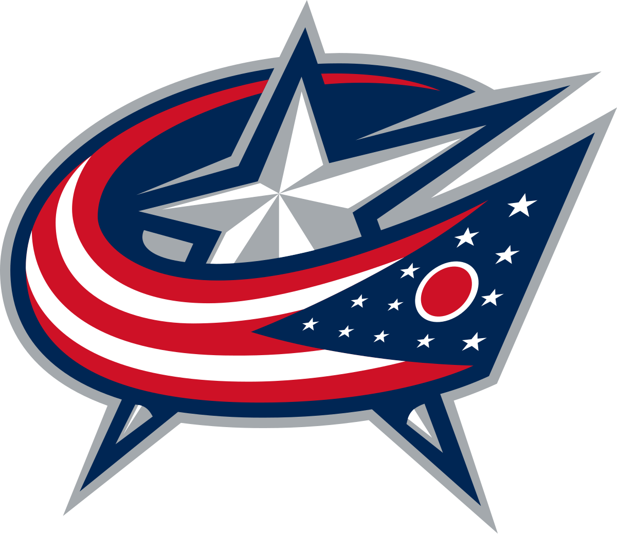 Blue Red Green Swerve Lines Logo - Columbus Blue Jackets