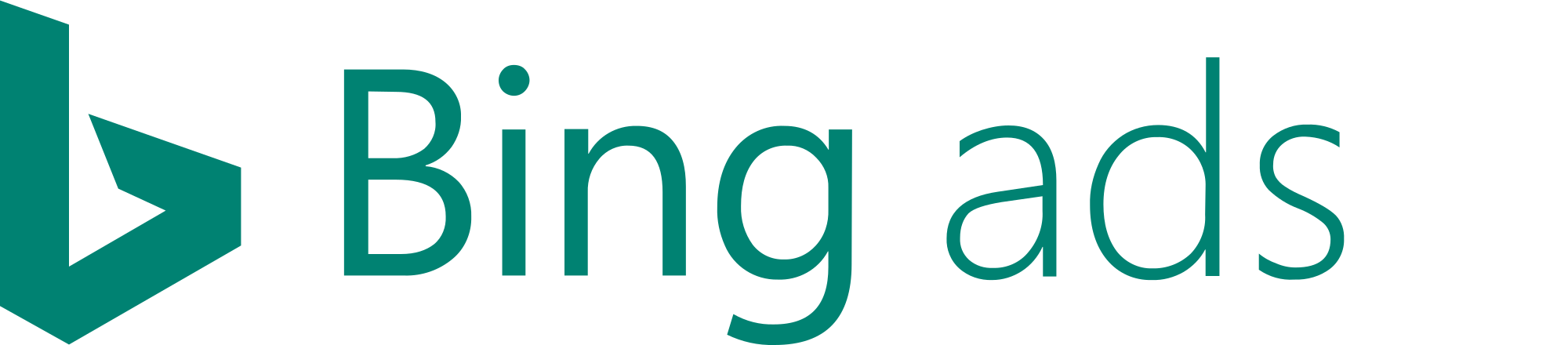 Bing Teal Logo - Bing Ads 2016 logo.svg
