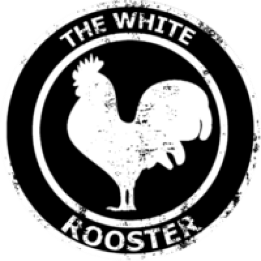 Black and White Rooster Logo - The White Rooster
