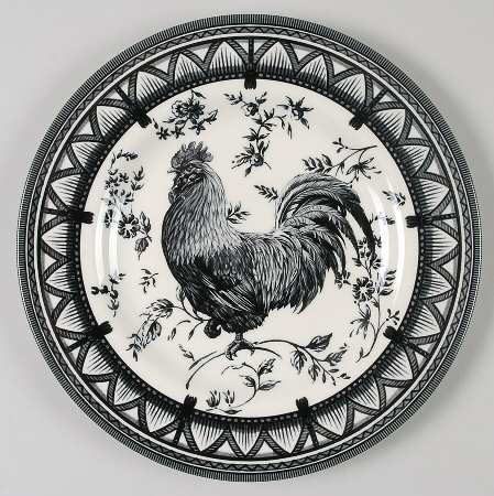Black and White Rooster Logo - Queen's, Rooster Black at Replacements, Ltd