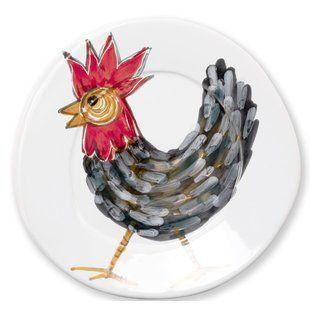 Black and White Rooster Logo - Black And White Rooster Plates