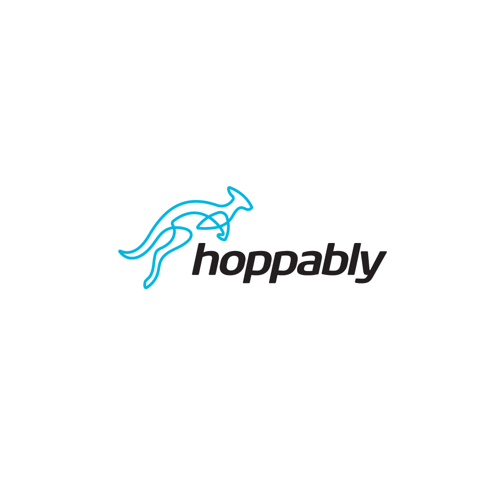 Kangaroo Logo - For Sale – Hoppably Kangaroo Line Style Logo Design | Logo Cowboy