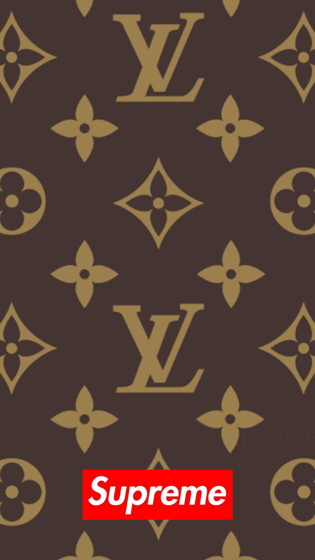 Supreme X Louis Vuitton Brown Logo - Download Supreme x louis vuitton 1080 x 1920 Wallpapers - 4771472 ...