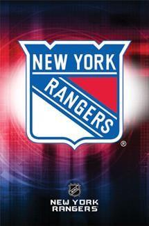 New York Rangers Logo - New York Rangers Official NHL Logo Poster - Costacos – Sports Poster ...