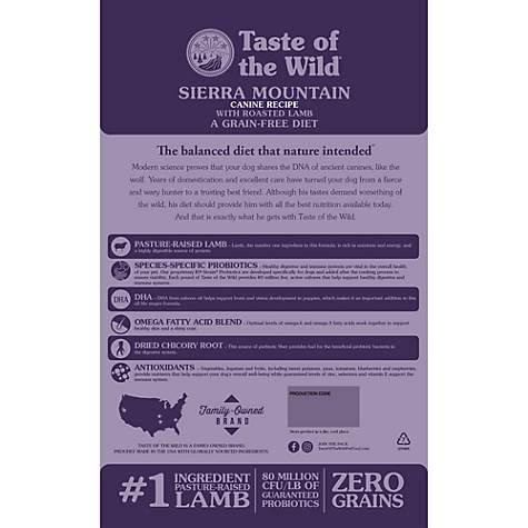 Taste of the Wild Logo - Taste Of The Wild Sierra Mountain Grain Free Roasted Lamb Dry Dog