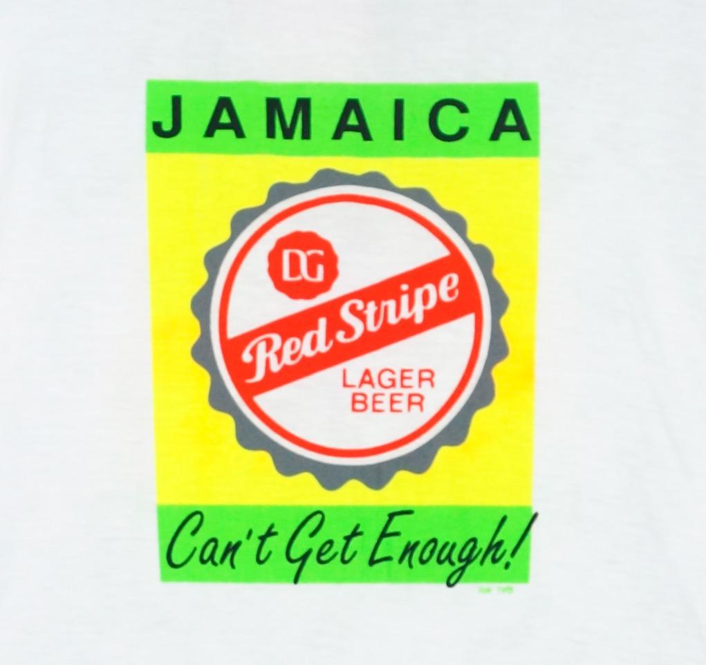 Jamaica Red Stripe Beer Logo - Jamaica Red Stripe Beer T-Shirt – Percy's Vintage and Collectibles