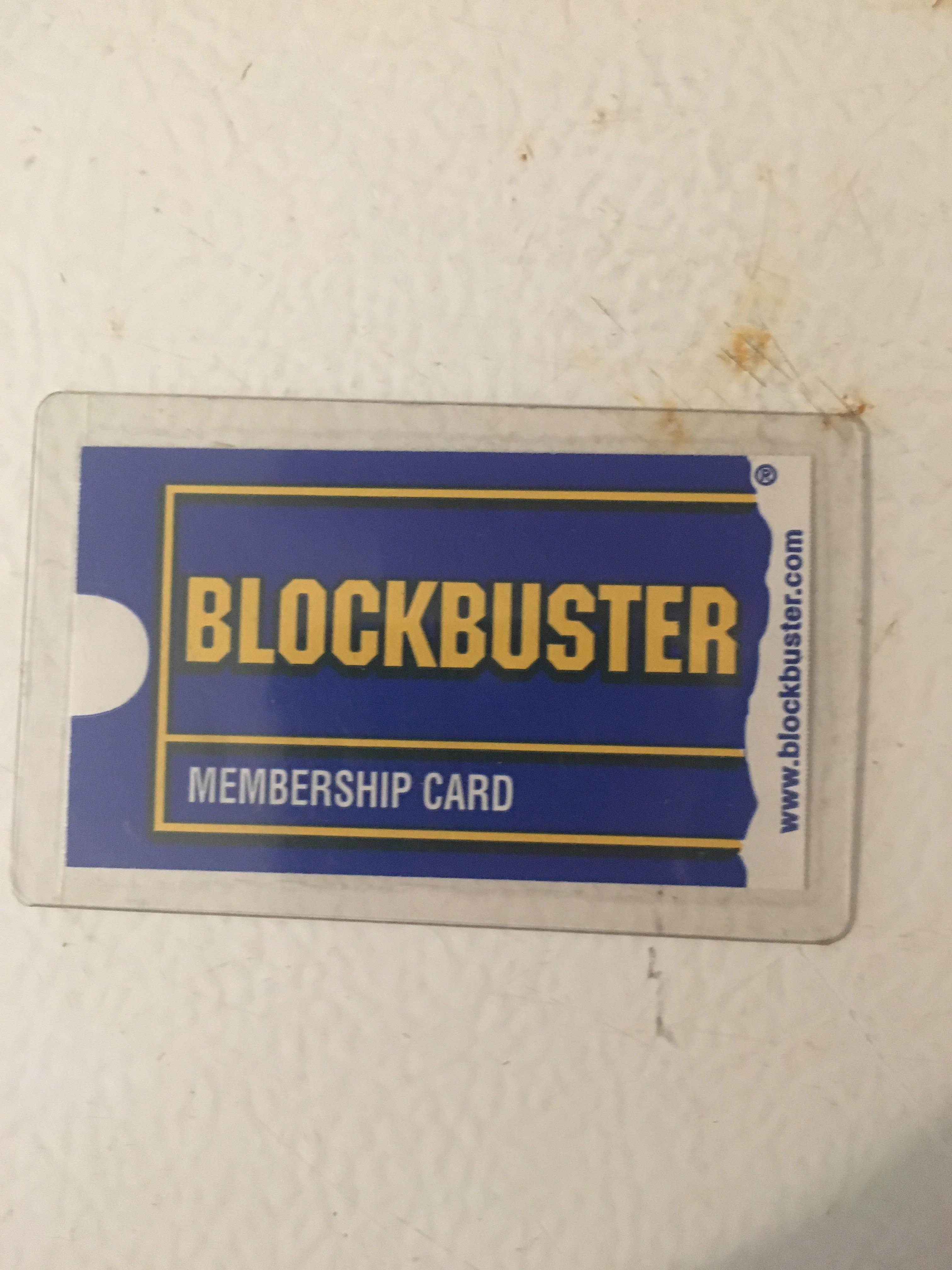 Old Blockbuster Logo - Old Blockbuster Membership card : nostalgia