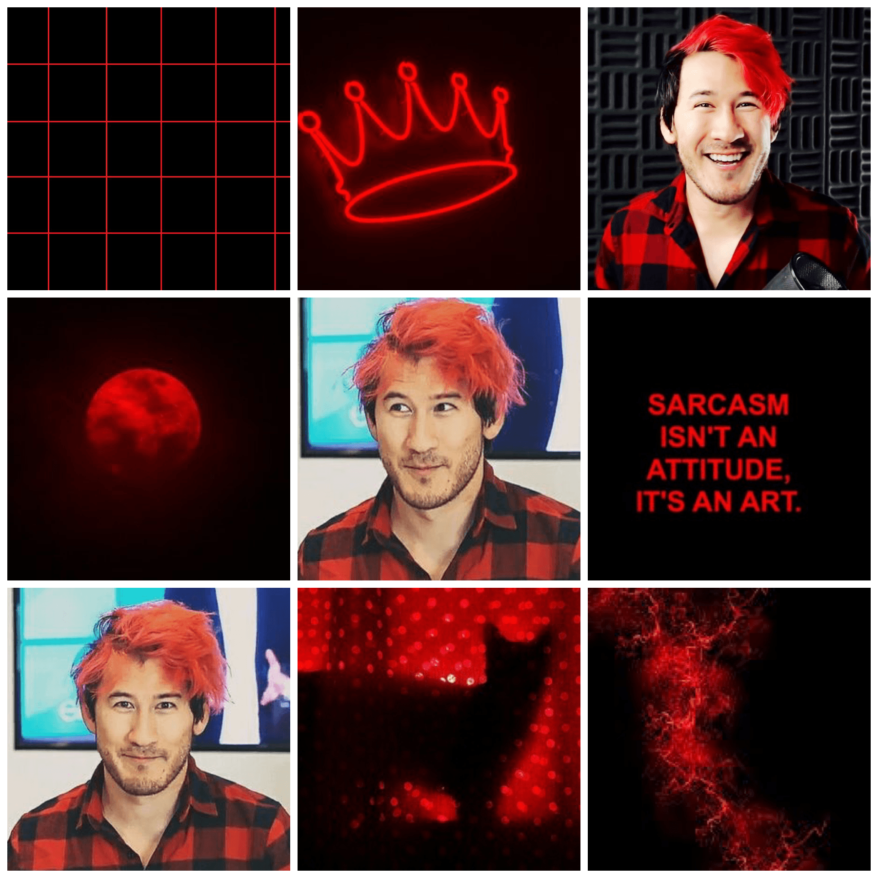 Markiplier Red and Black Logo - Markiplier// red and black// lucky flannel// aesthetic// mood board