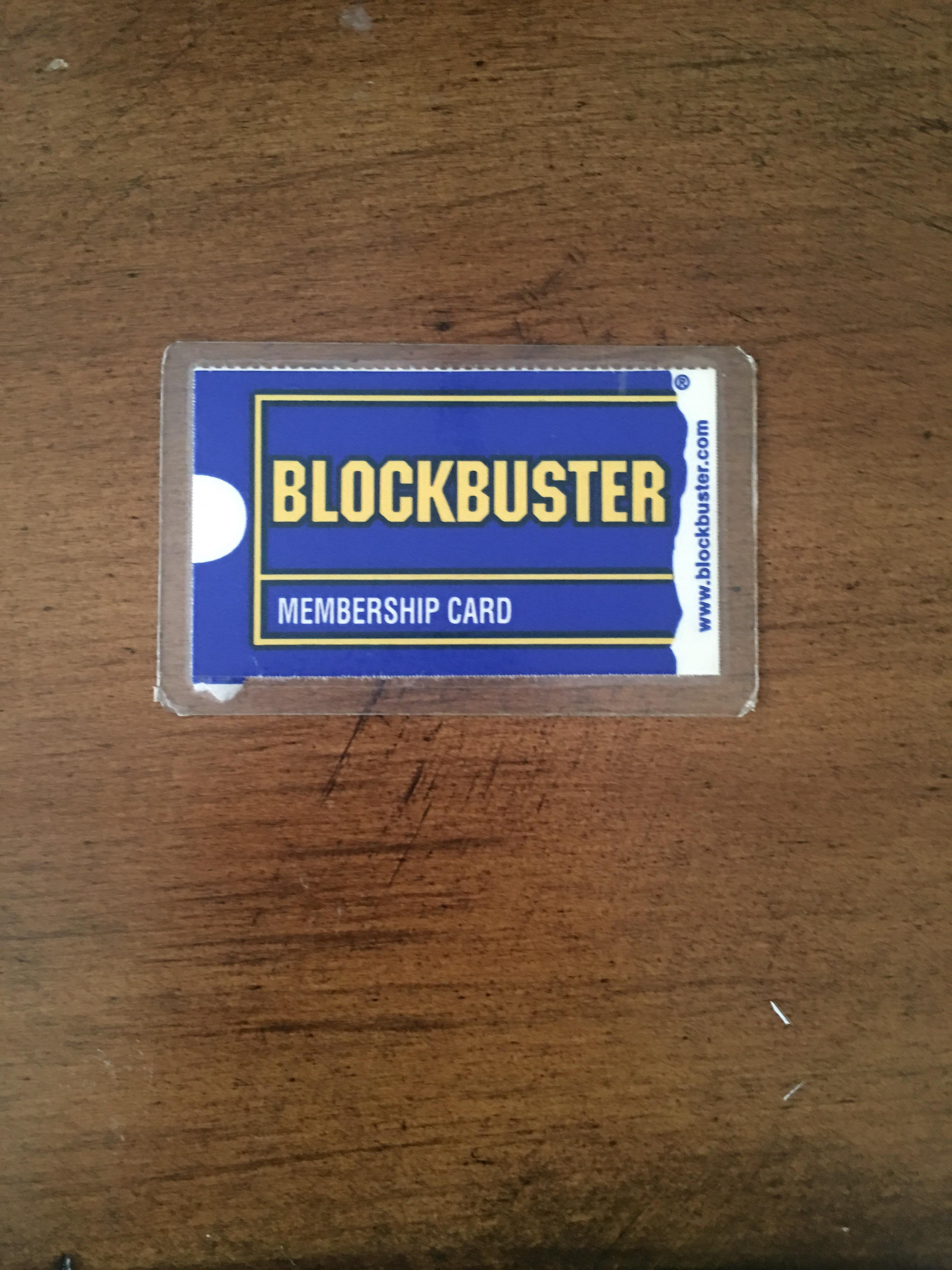 Old Blockbuster Logo - Found this old Blockbuster card