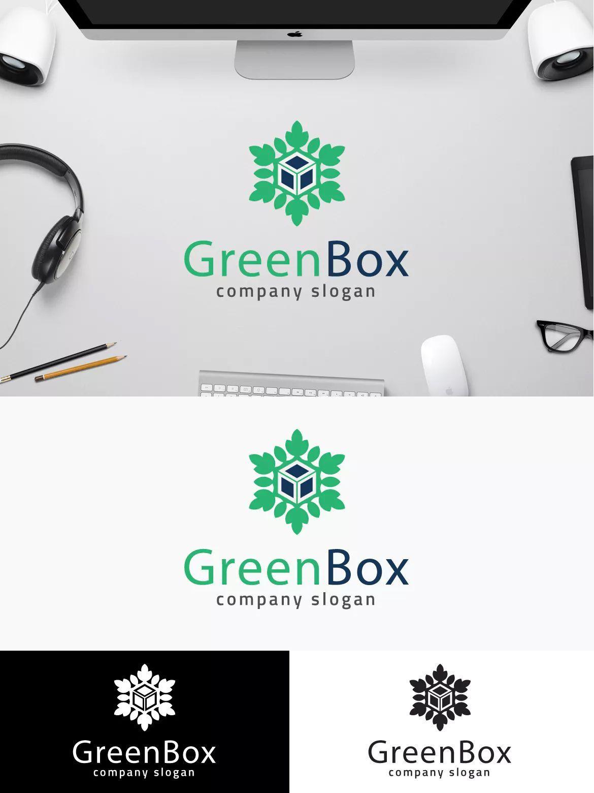 Company with Green Box Logo - Green Box Logo Template AI, EPS | Logo Templates | Pinterest | Logo ...