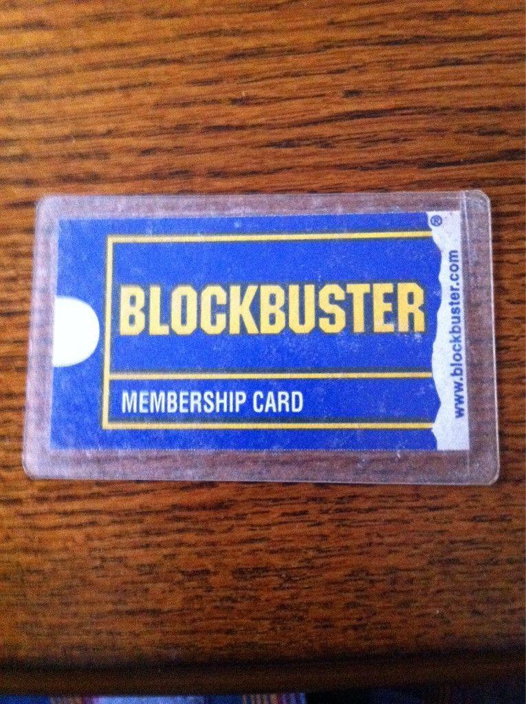 Old Blockbuster Logo - Found my Dads old Blockbuster card! He recently passed away. Still