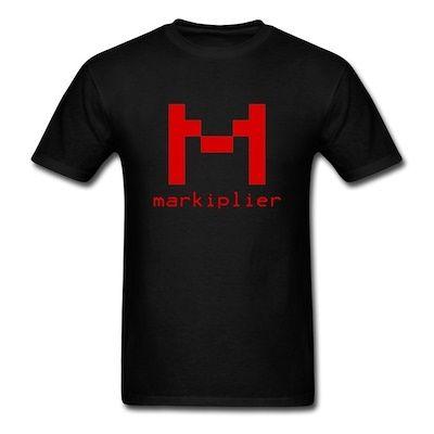 Markiplier Red and Black Logo - Qoo10 - Markiplier Logo Men s T-Shirt by Spread Shirt : Men's Clothing