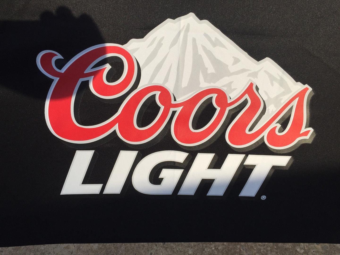 Black Coors Light Logo - Coors Light Umbrella 7 FT. Beer Patio Beach Pool - Black - NEW ...