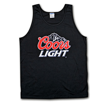 Black Coors Light Logo - Buy Official COORS Light Beer Logo Shirt Black Mens Tank Top