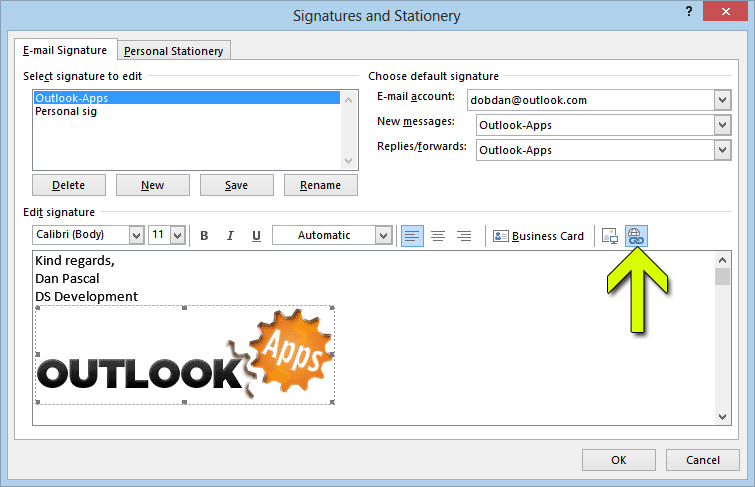 Outlook Email Logo - Tutorial: Outlook signature image with hyperlink