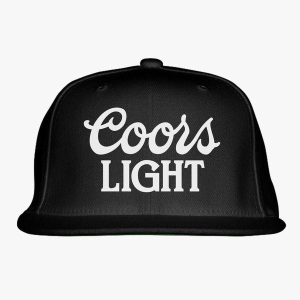 Black Coors Light Logo - Coors Light Beer Snapback Hat