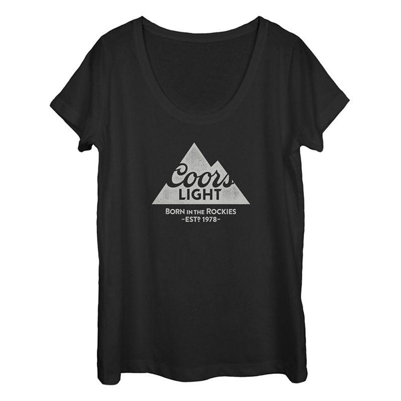 Black Coors Light Logo - Coors Light 1978 Women's U Neck Black Tshirt