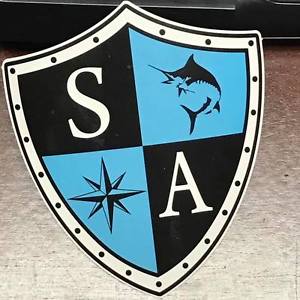 Green Shield with Company Logo - SA CO Official Shield SA Company Logo Decal Sticker 3.75