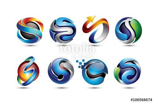 3D Letter S Logo - Letter S 3D Logo Design Elements