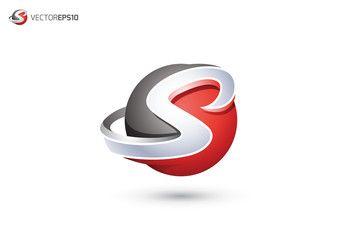 3D Letter S Logo - logo S