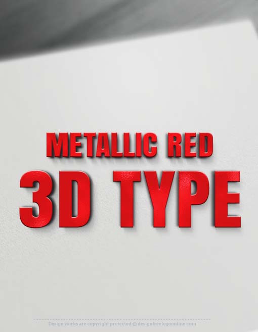 3D Red Letter S Logo - 3D Letters Logo Maker - Metallic Red 3D Letters