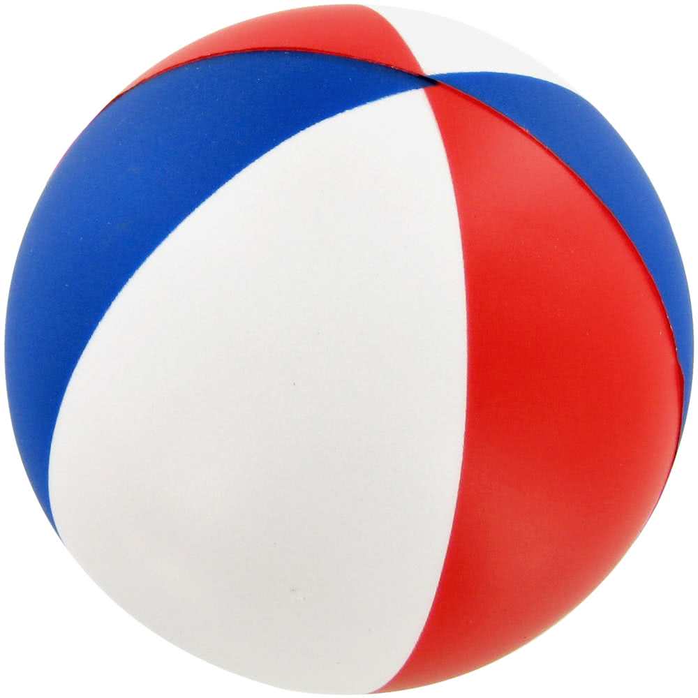 Red and Blue Ball Logo - Promotional Beach Ball Stress Toys with Custom Logo for $1.58 Ea