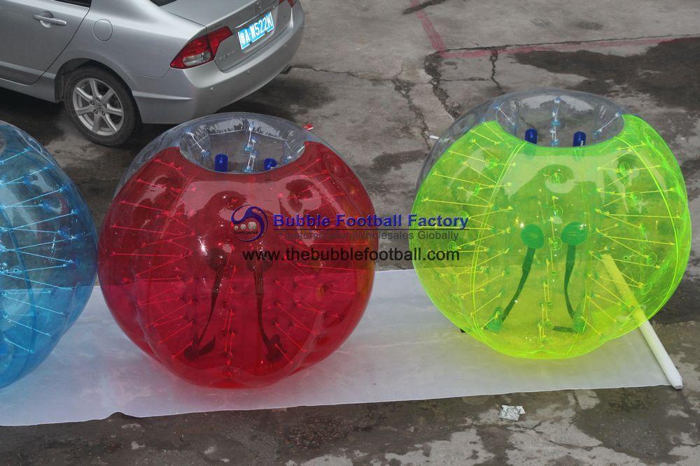 Red and Blue Ball Logo - TPU Bubble footballs/ 1.5 meter bubble soccer with logo. Bubble