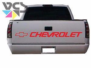Custom Chevy Logo - Chevy Tailgate letter Decal Sticker Trucks CUSTOM MADE RED & RED ...