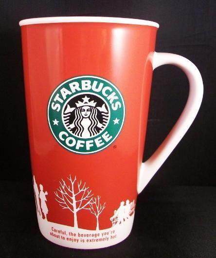 Starbucks Christmas Logo - Starbucks Holiday 2000 Tall 16 Oz Coffee Mug Cup Red Christmas Logo