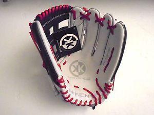 Red Blue and White Softball Logo - MIKEN KOALITION SERIES WHITE WITH RED & BLUE TRIM SOFTBALL GLOVE 13