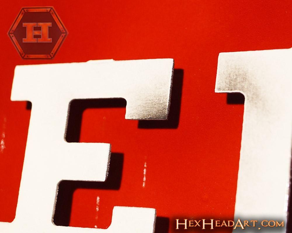 Cincinnati Reds C Logo - Cincinnati Reds C Logo 3D Metal Artwork - Hex Head Art
