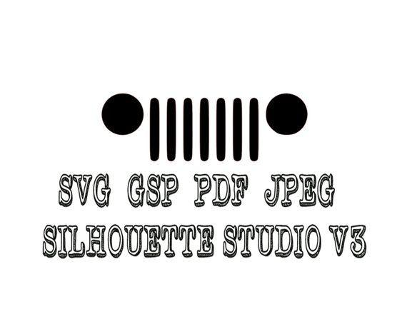 Jeep Grill Logo - Jeep Grill Logo For Car Truck SUV Vinyl Decal Svg Pdf Jpeg Gsp | Etsy