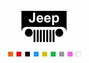 Jeep Grill Logo - Jeep Wrangler Grill Logo Decal TJ YJ CJ JK Rubicon Sahara Sticker ...