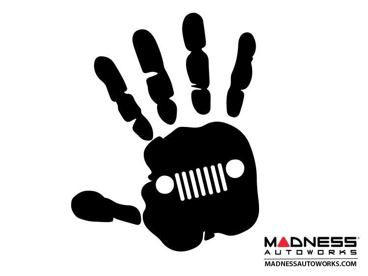 Black Jeep Grill Logo - Jeep - Jeep Decal - Jeep Grill Hand - Black - MADNESS Autoworks ...