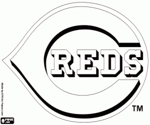 Cincinnati Reds C Logo - Logo of Cincinnati Reds coloring page printable game