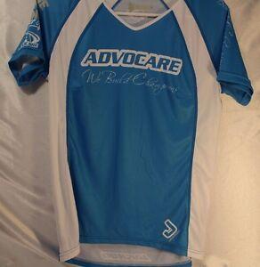 Blue and White AdvoCare Logo - Jakroo Women's Size Small Advocare light blue teal white NWT Pockets
