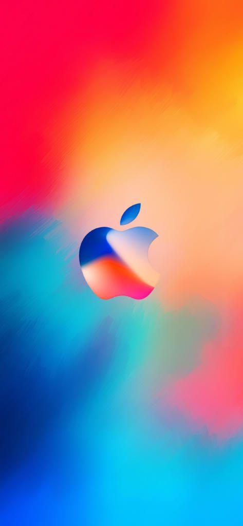Cool Red and Blue Logo - iPhone X HD Wallpaper abstract apple logo color red blue | Awesome ...