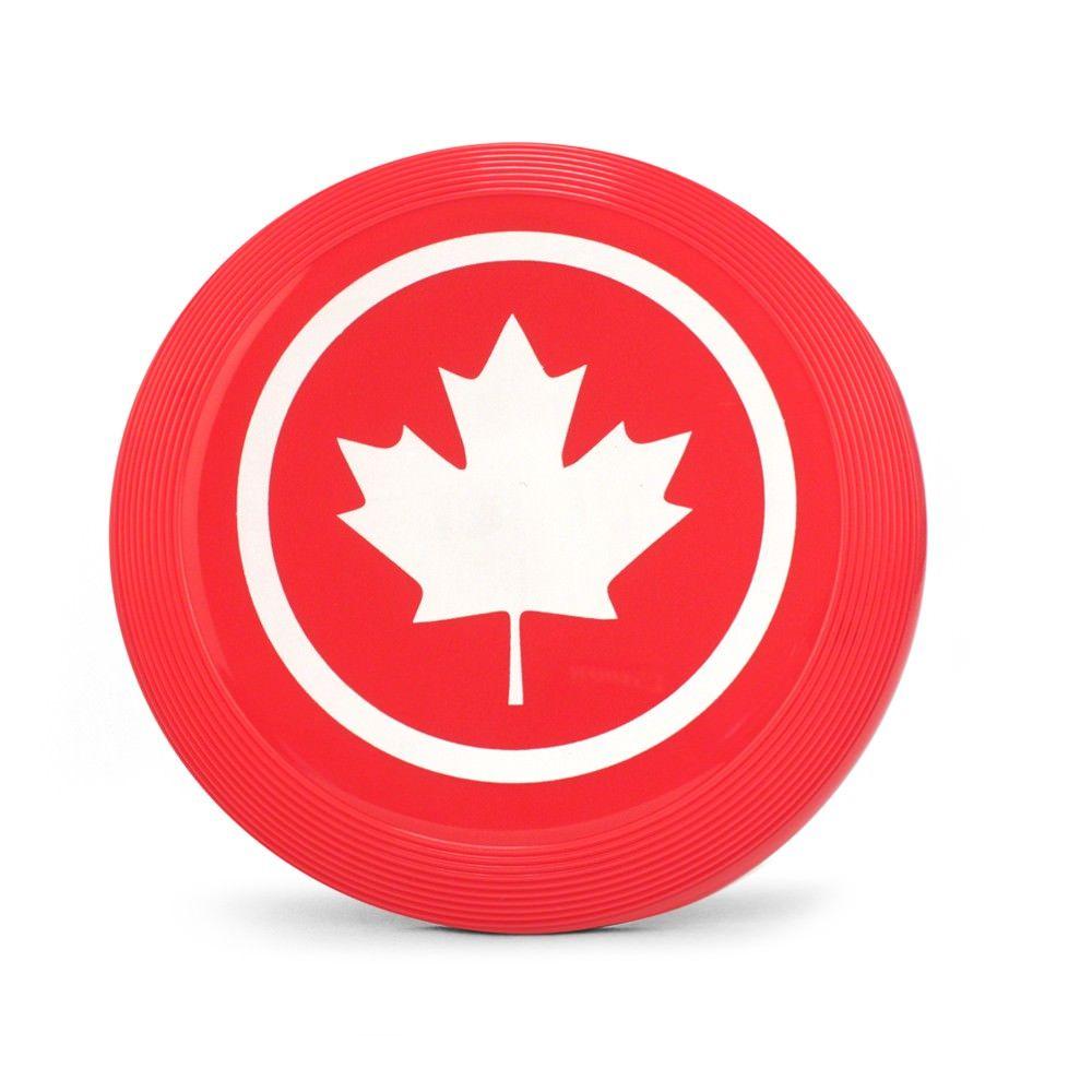 Red Maple Leaf Red Circle Logo - Mini Maple Leaf Frisbee Disc