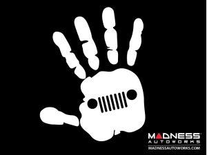 Jeep Grill Logo - Jeep - Jeep Decal - Jeep Grill Hand - White - MADNESS Autoworks ...