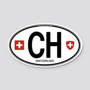 Swiss Car Logo - Swiss Flag Car Magnets - CafePress