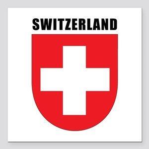 Swiss Car Logo - Swiss Flag Car Magnets