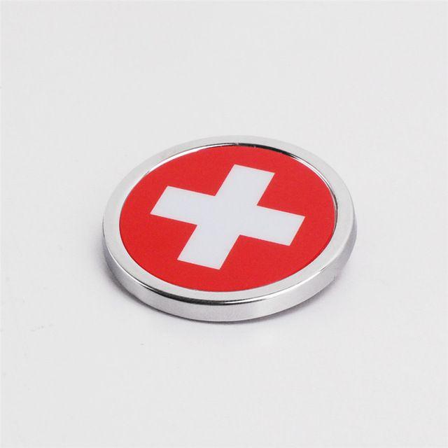Swiss Car Logo - Car Stickers Swiss Flag Emblem Badge Decals Auto Accessories For VW