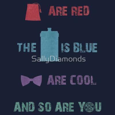 Cool Red and Blue Logo - Doctor Who thing: Fezzes are red, the TARDIS is blue
