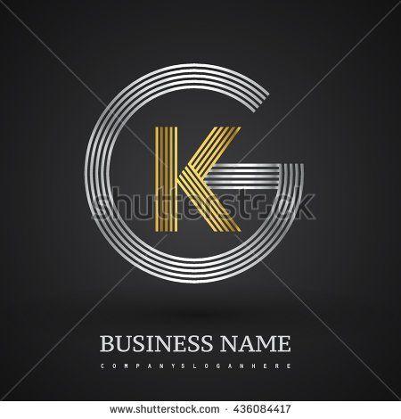 Circle G Logo - Letter GK or KG linked logo design circle G shape. Elegant silver ...