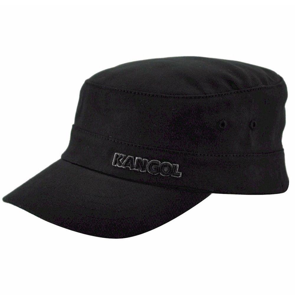 Kangol Hats Logo - Kangol Men's Cotton Twill Army Cap Black Hat. My man