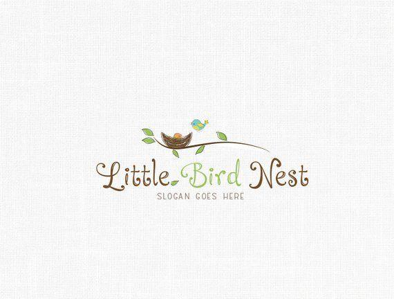 Bird Nest Logo - Custom Little Bird Nest Logo | Etsy