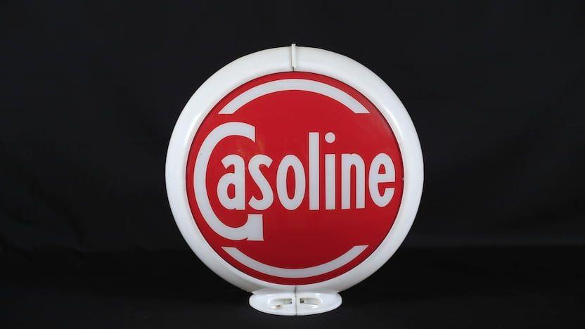 Red White Globe Logo - Gasoline Red And White Globe 16x7