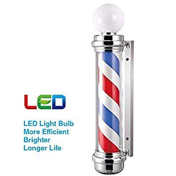 Red White Globe Logo - Amazon.com : Clevr 34 LED Barber Pole, Glowing Globe Light Red