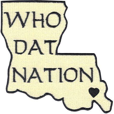 Who Dat Logo - Who Dat Nation Home Logo Iron On Applique Patch - Walmart.com